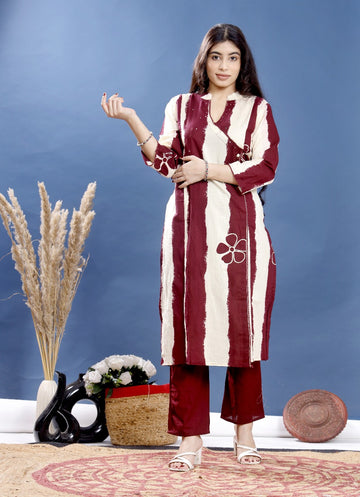 Elegant Ethnic Printed Kurta Set with Pants